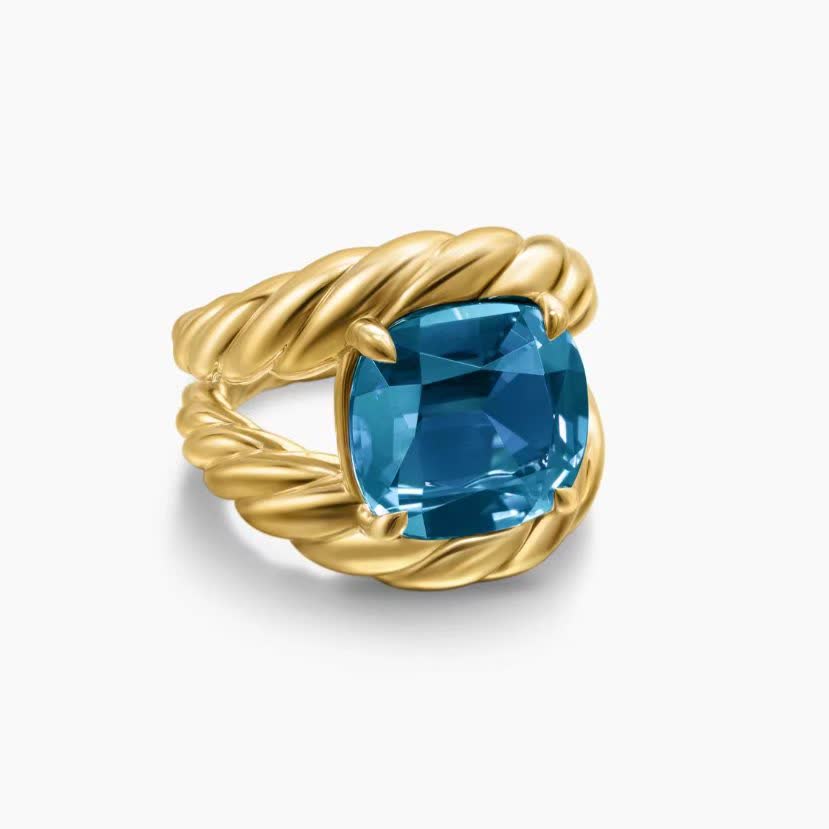 David Yurman Blue Gemstone Ring